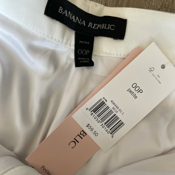 Banana Republic White Shorts NEW with tags - Picture 3 of 3